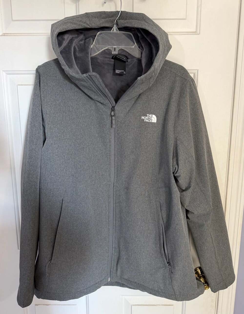 The North Face Shelbe Raschel Hoodie Size XXL Grey Fleece Lined Softshell